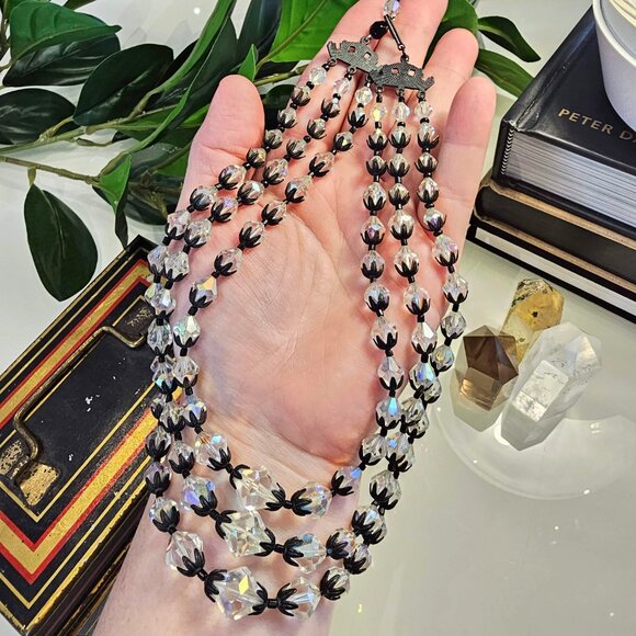 Vintage Glass Bead Art Deco-style Necklace - Picture 5 of 6